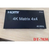 Bộ chuyển HDMI ma trận matrix 4x4 hỗ trợ 4K@60Hz Dtech DT-7030